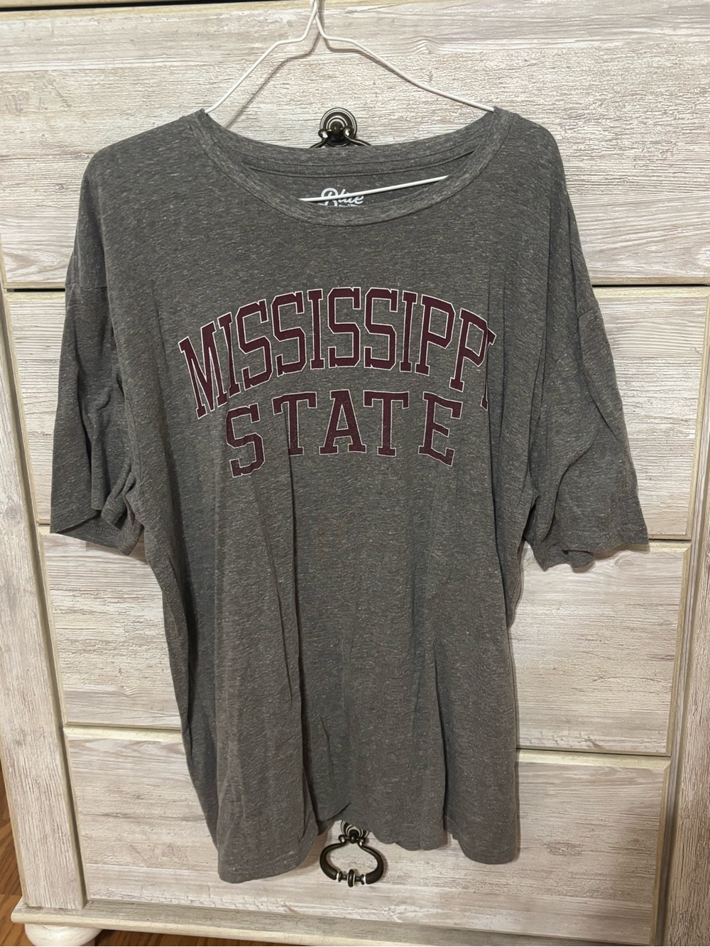 Blue 84 Gray Mississippi State Short Sleeve Graphic Tee